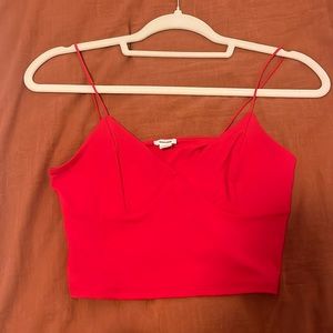 Red crop top